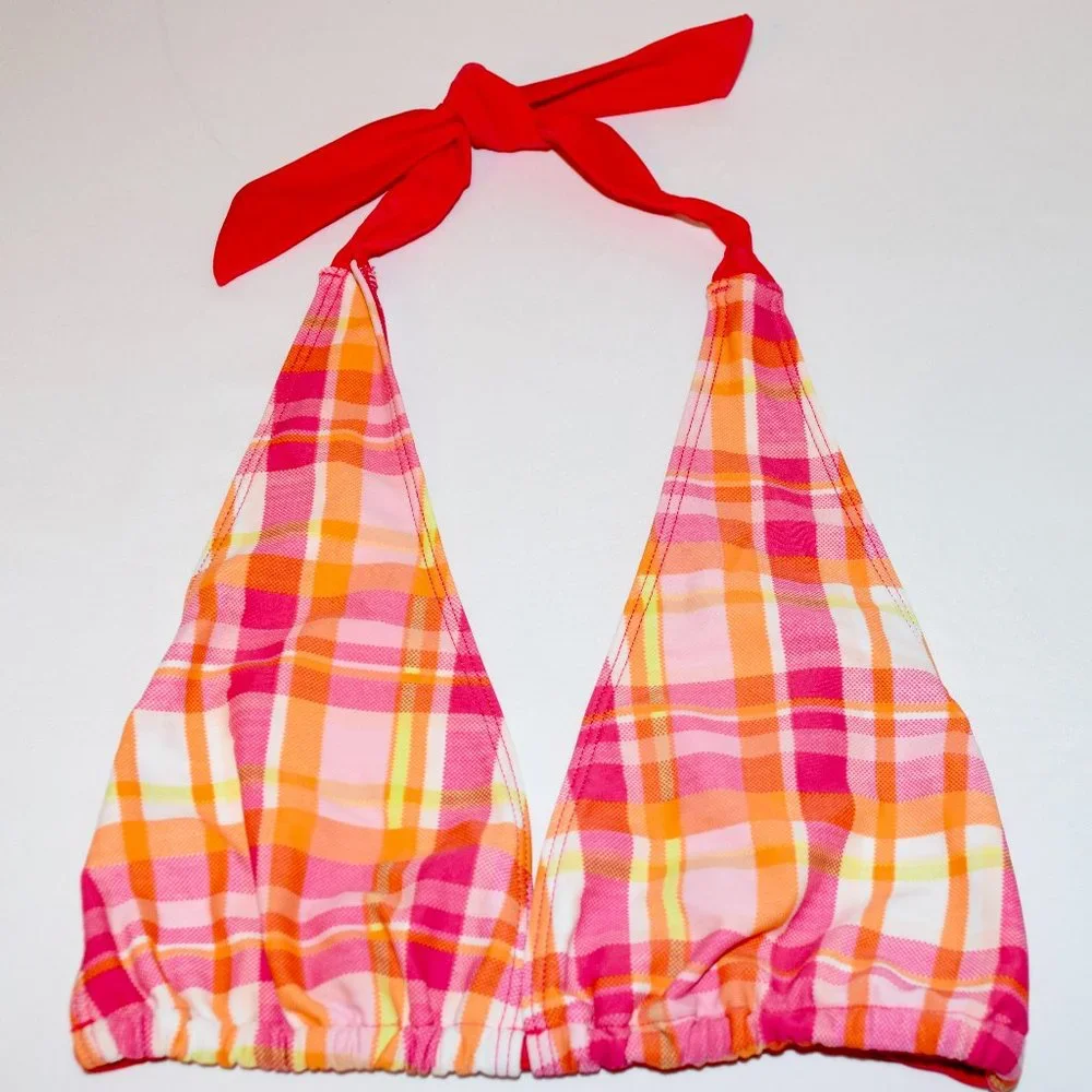Kanu Surf Plaid Halter Bikini Swimsuit - Size 8